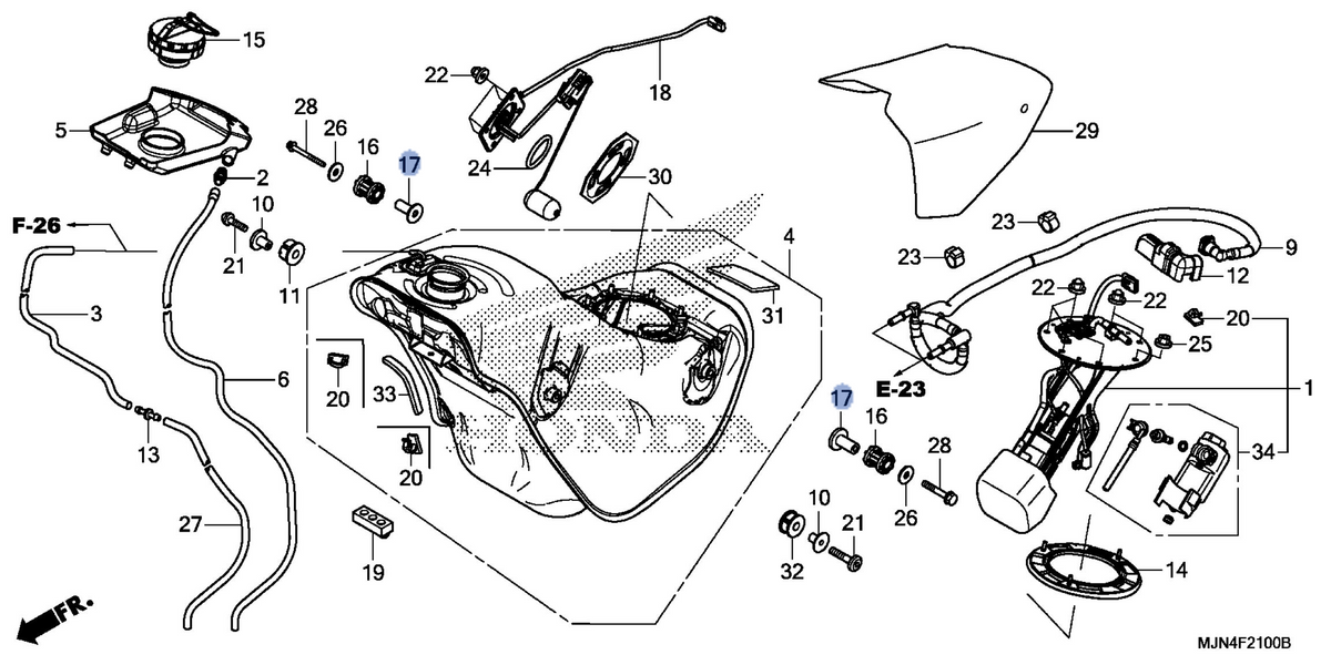 Honda OEM part 18422-MJN-A00