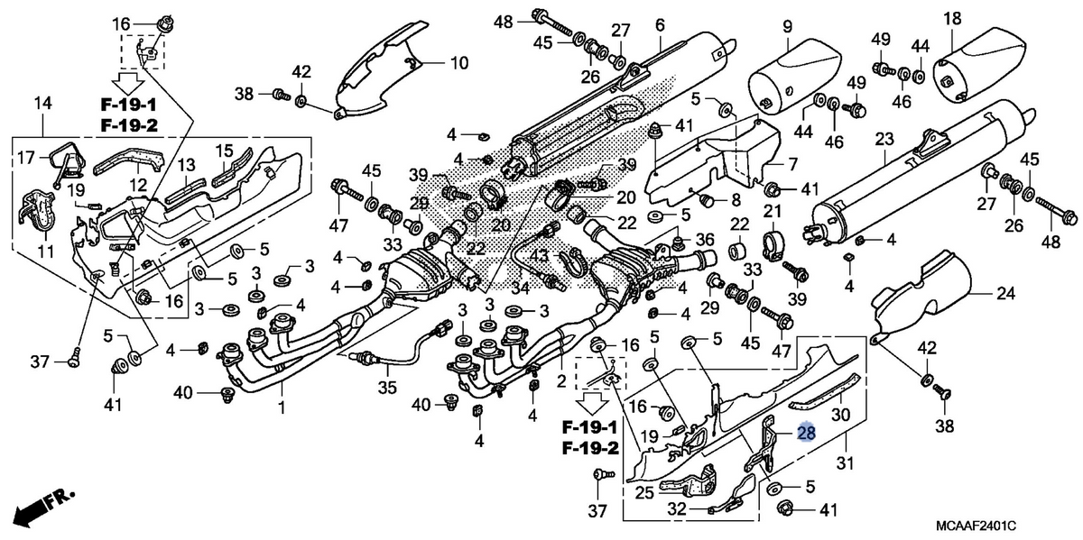 Honda OEM part 18423-MCA-A70
