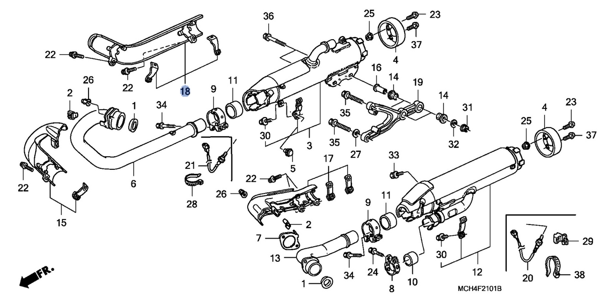 Honda OEM part 18423-MCH-F10