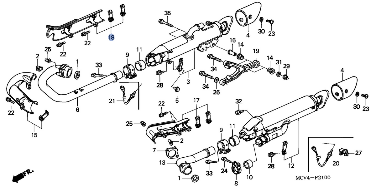 Honda OEM part 18423-MCV-000