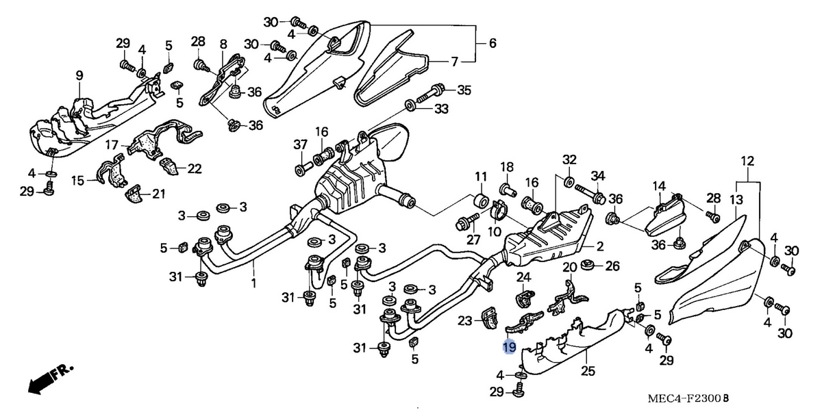 Honda OEM part 18423-MEC-000