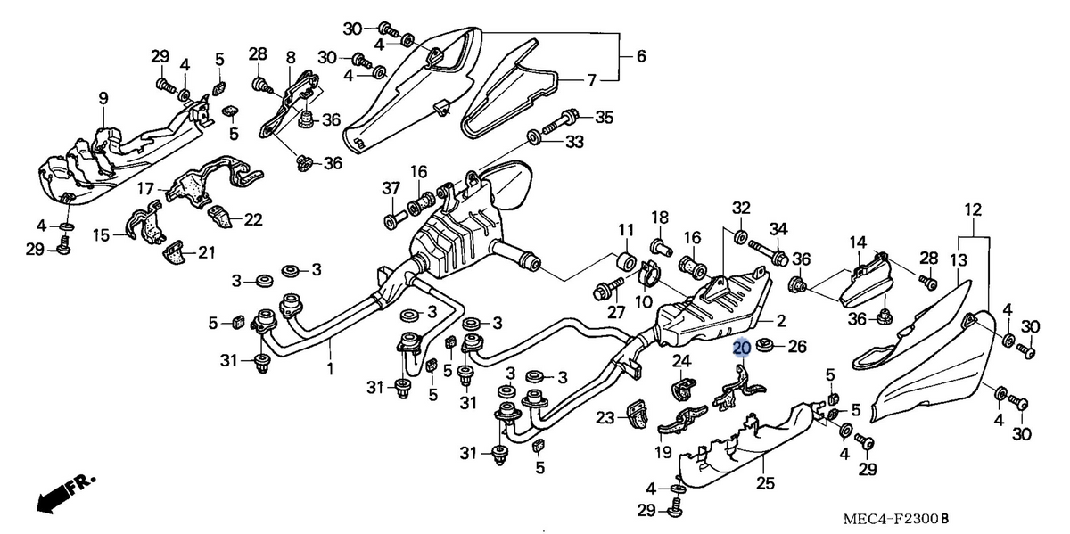Honda OEM part 18424-MEC-000