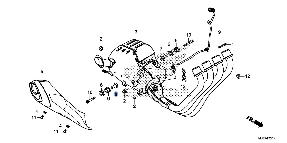 Honda OEM part 18424-MJE-D00