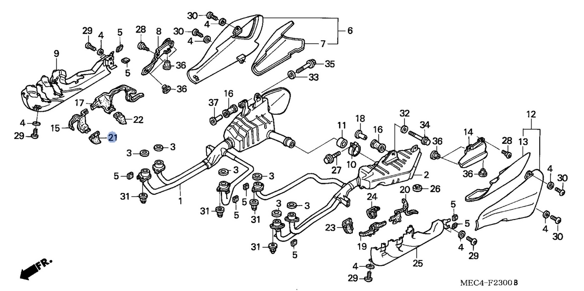 Honda OEM part 18425-MEC-000