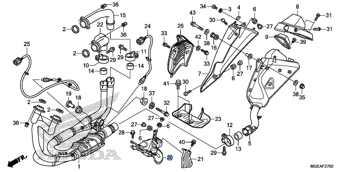 Honda OEM part 18425-MGE-010