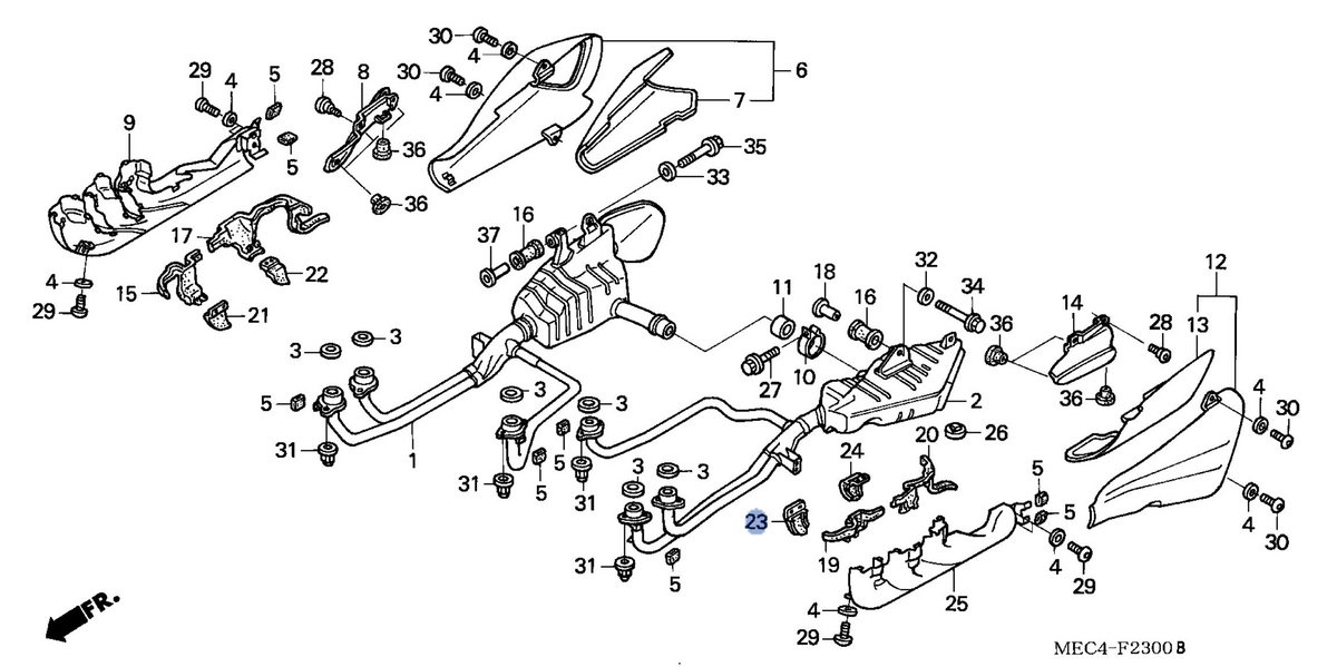 Honda OEM part 18427-MEC-000