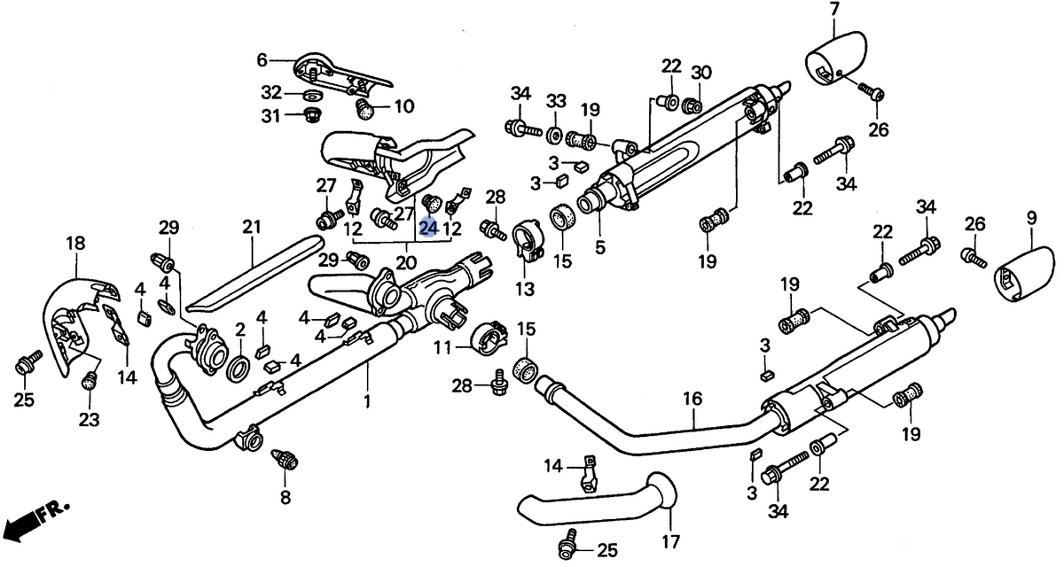 Honda OEM part 18430-MBC-000