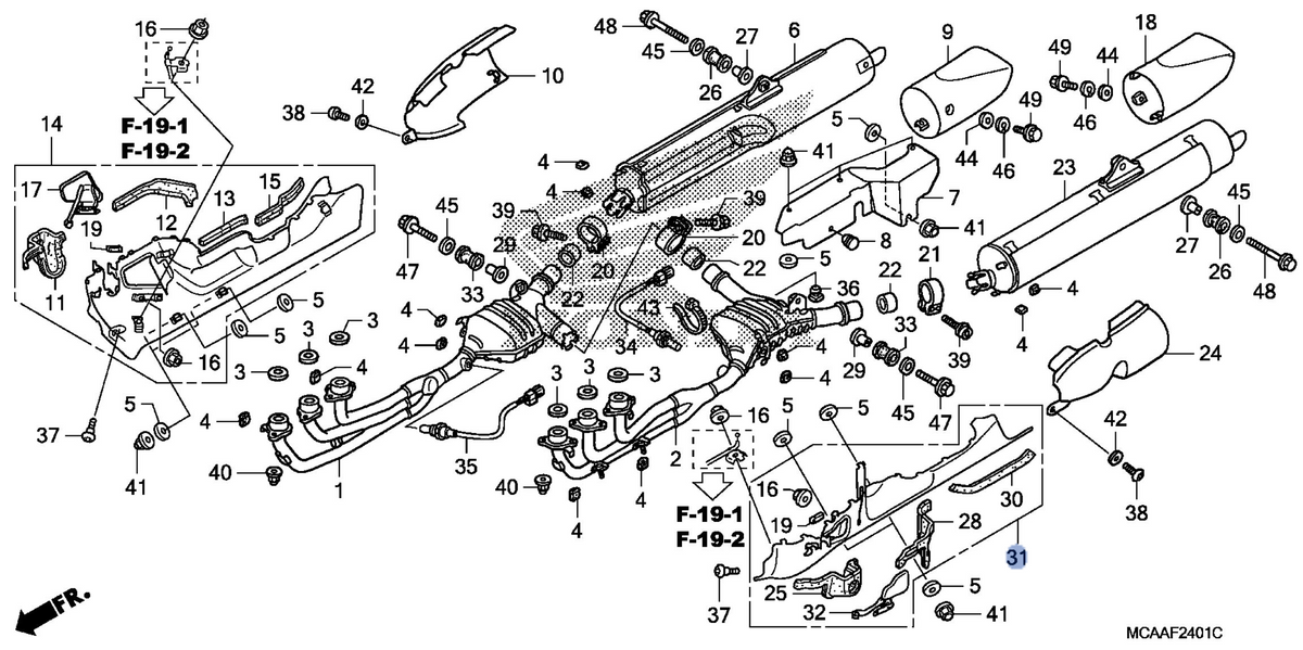 Honda OEM part 18430-MCA-A70ZA