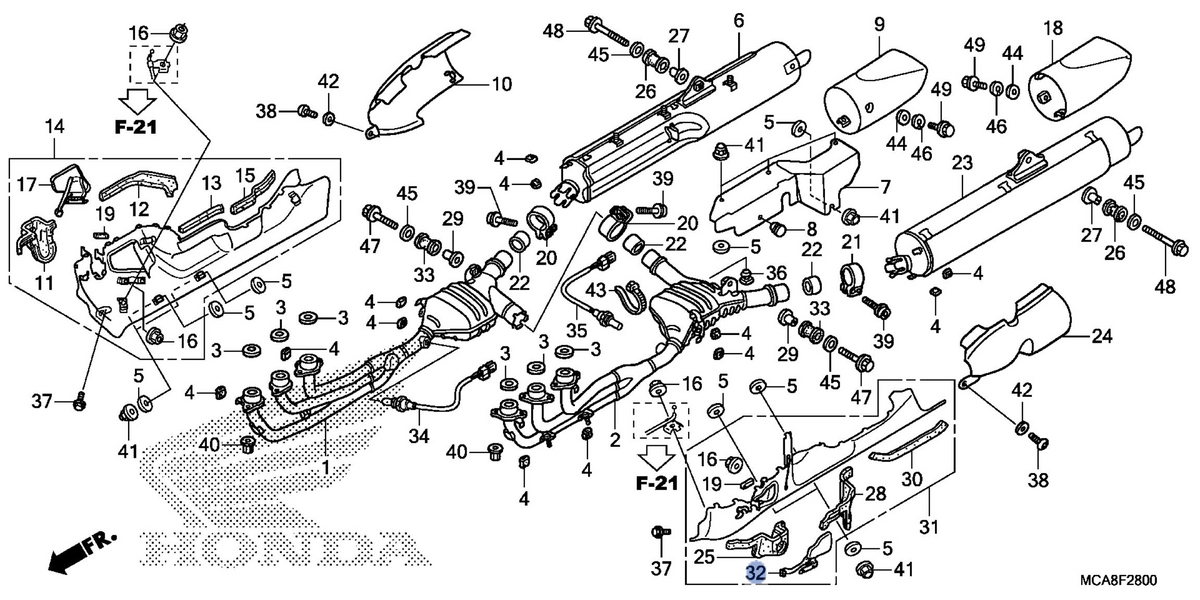 Honda OEM part 18435-MCA-A70ZD