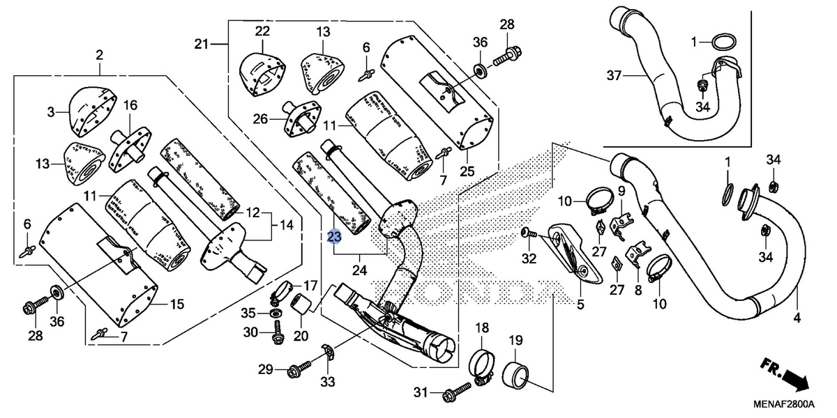 Honda OEM part 18436-MEN-A70