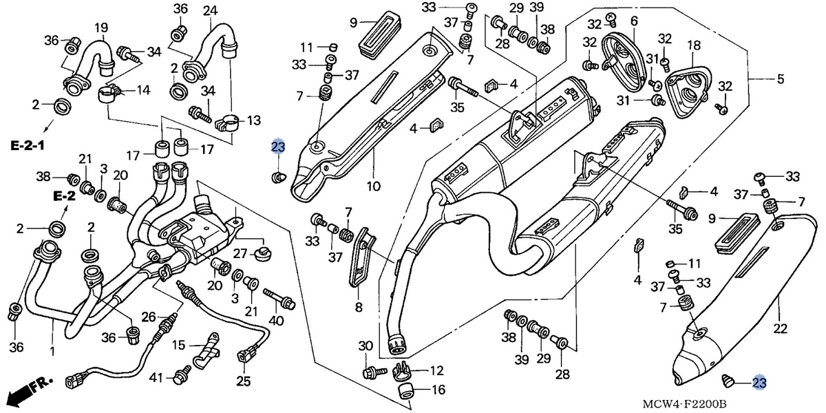 Honda OEM part 18443-MCW-D00