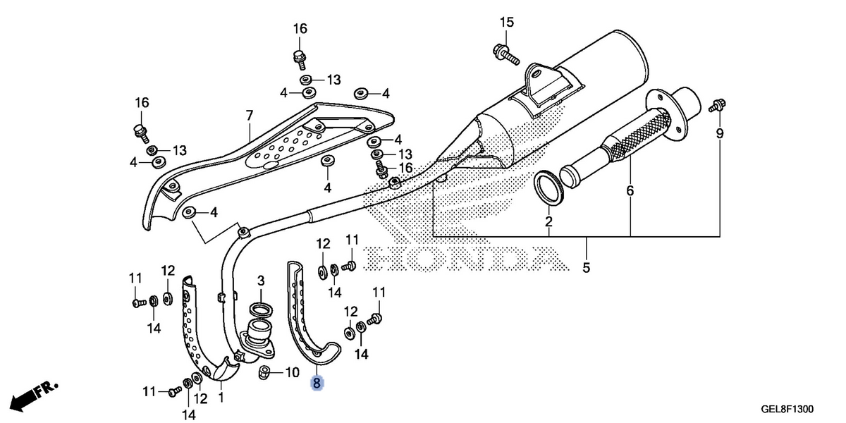 Honda OEM part 18450-GEL-A80