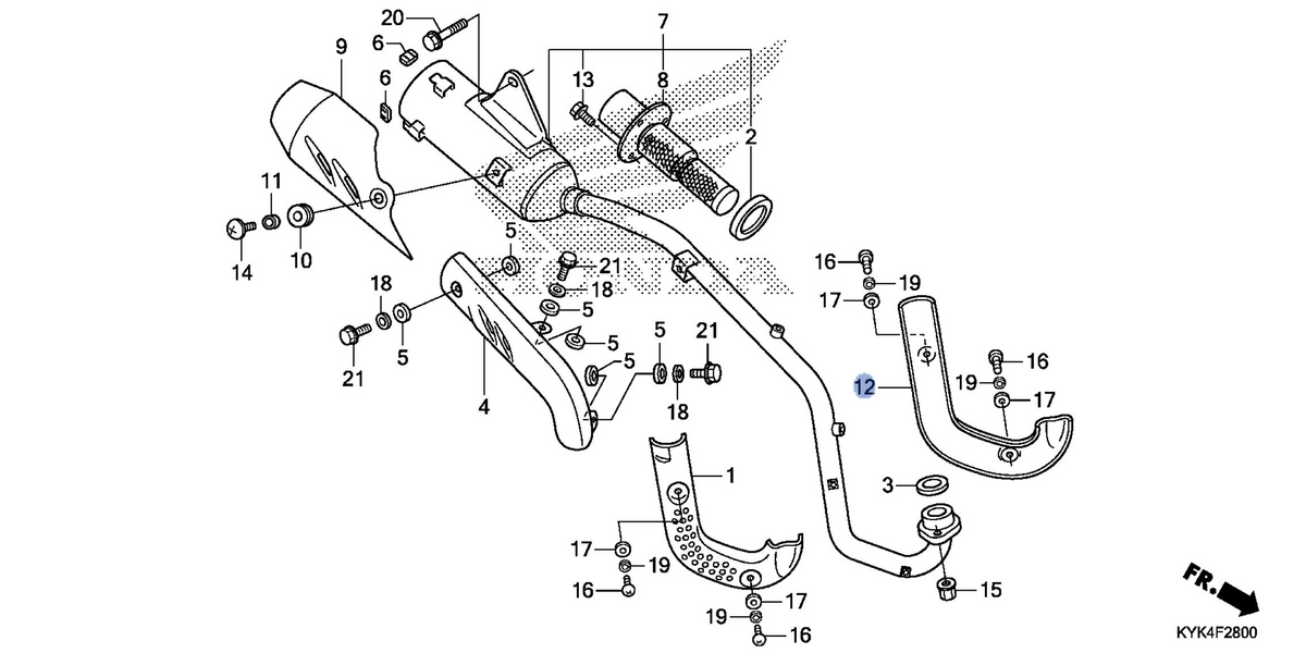 Honda OEM part 18450-KYK-910