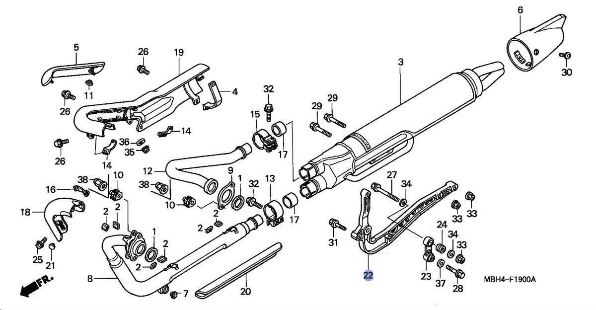 Honda OEM part 18455-MBH-A20