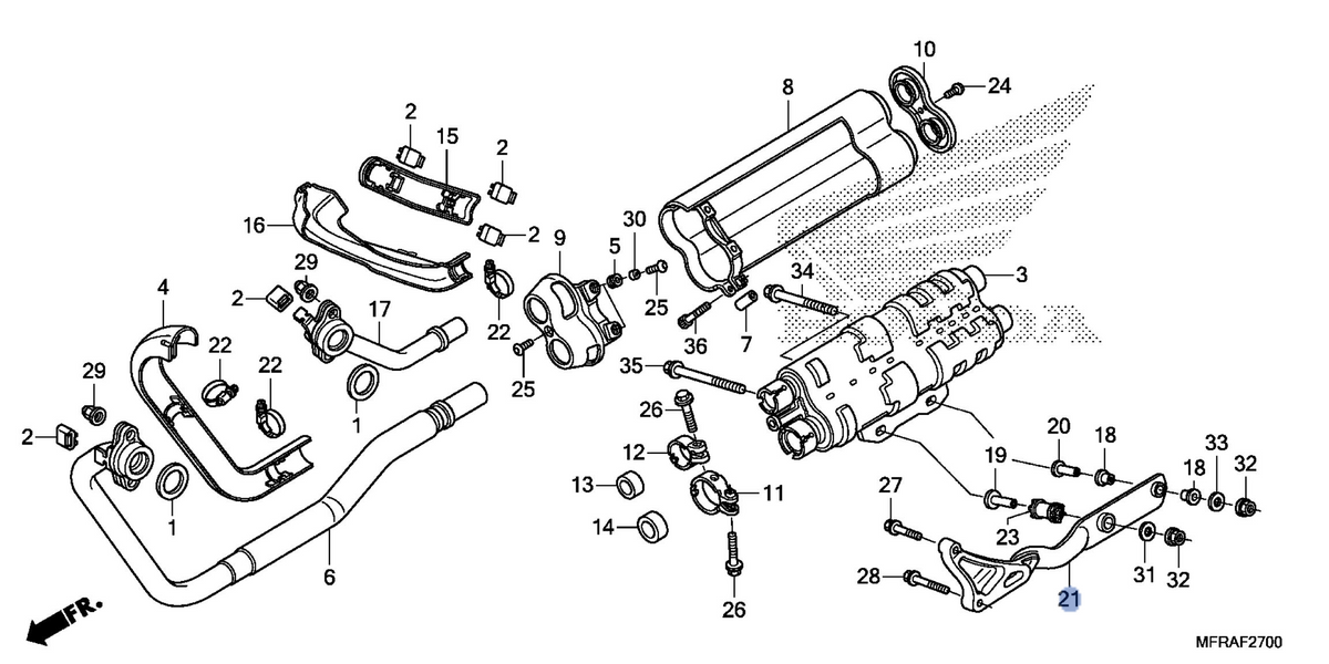 Honda OEM part 18455-MFR-670