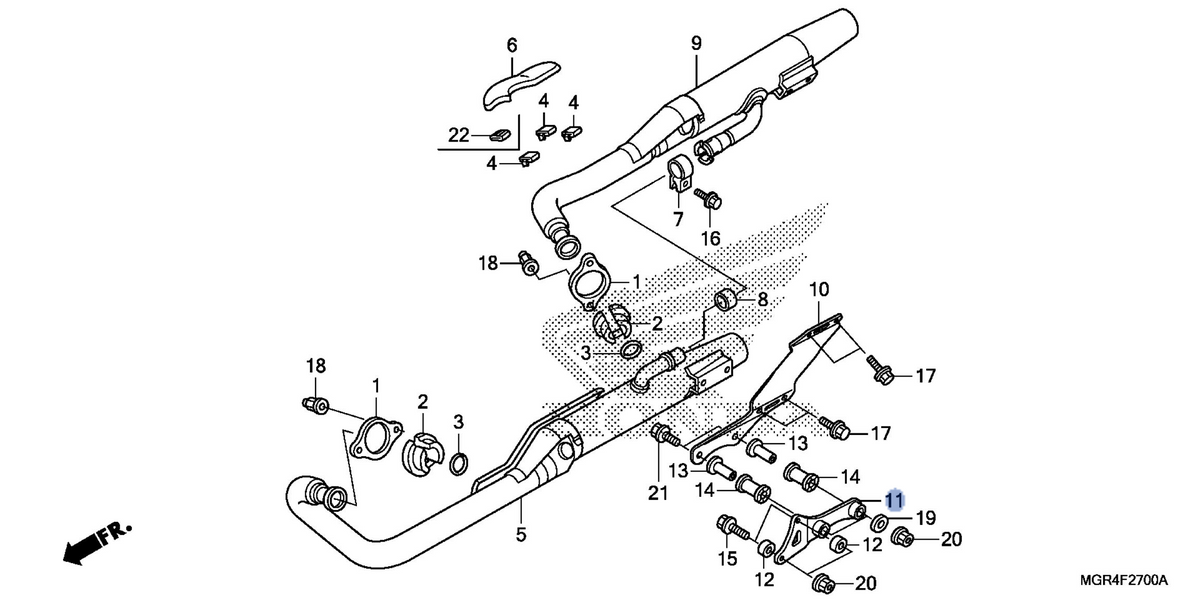 Honda OEM part 18455-MGR-670