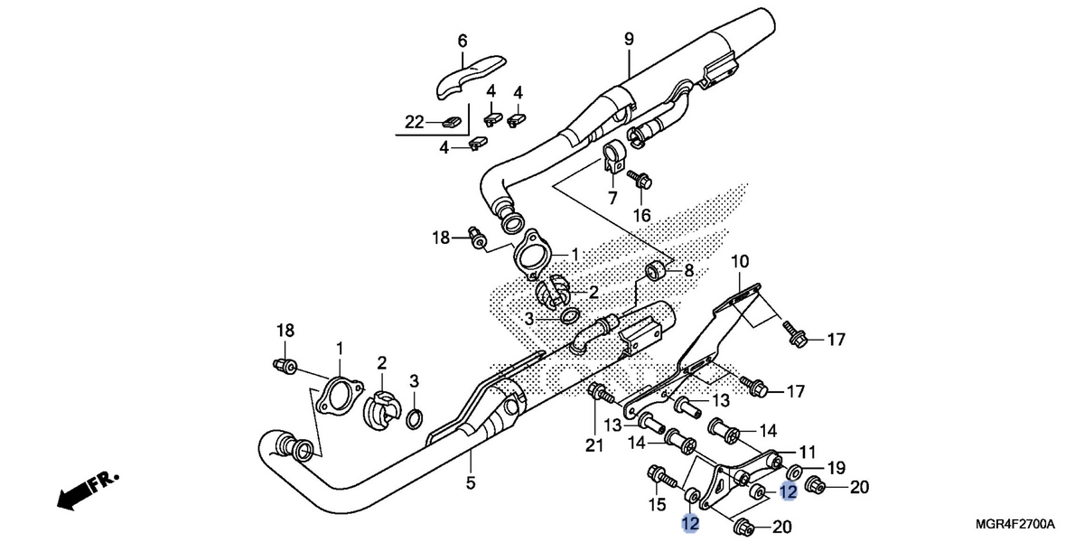 Honda OEM part 18456-MGR-670