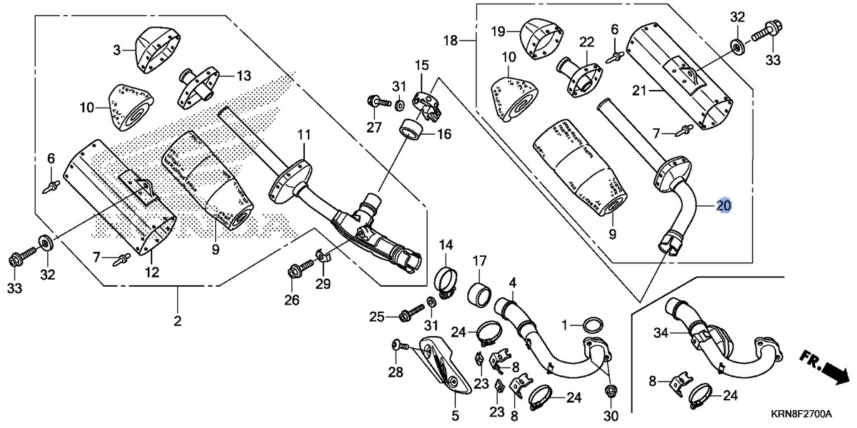 Honda OEM part 18460-KRN-B10