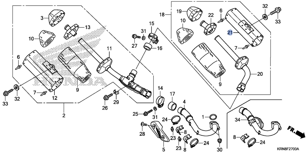 Honda OEM part 18461-KRN-A81