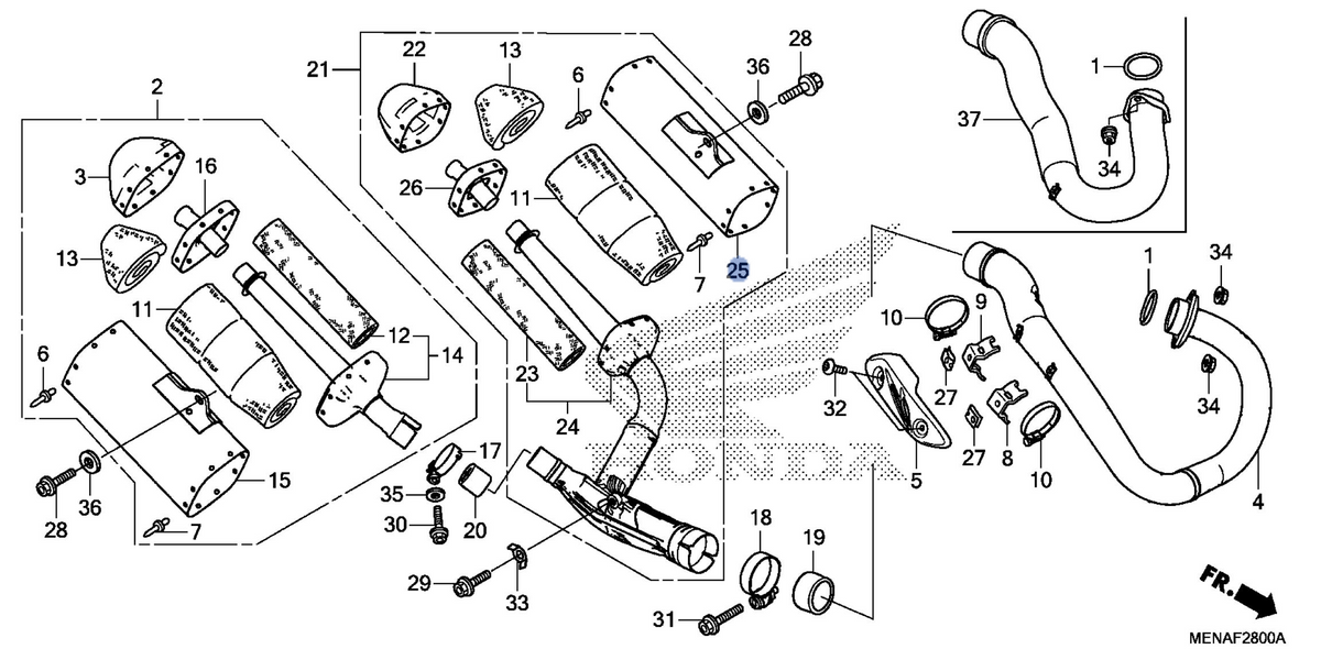 Honda OEM part 18461-MEN-A80