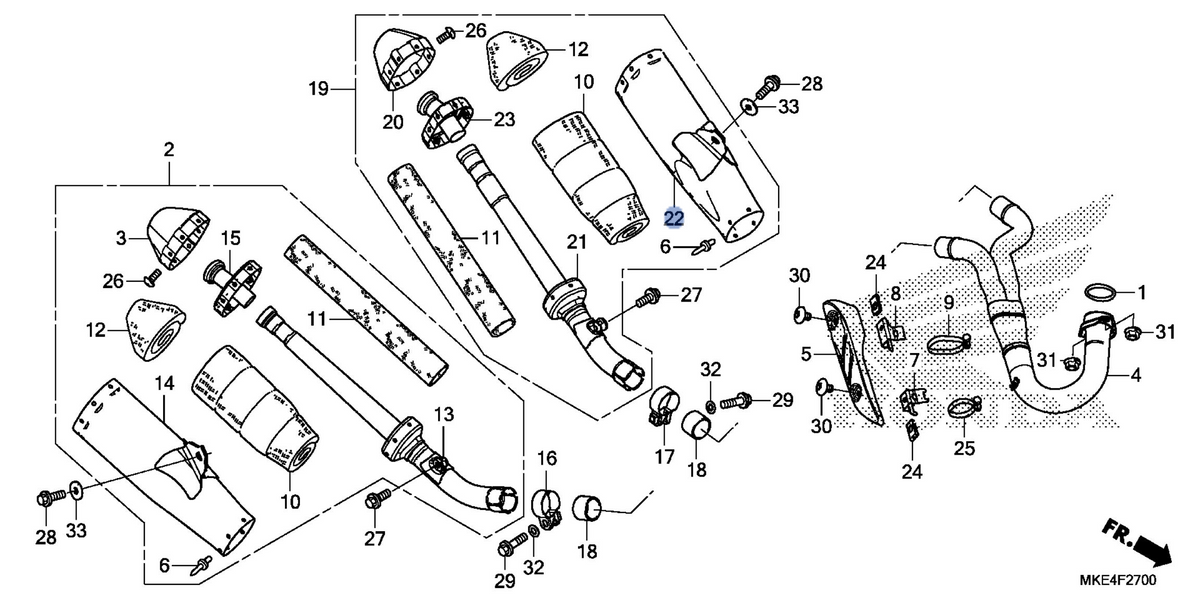 Honda OEM part 18461-MKE-A01
