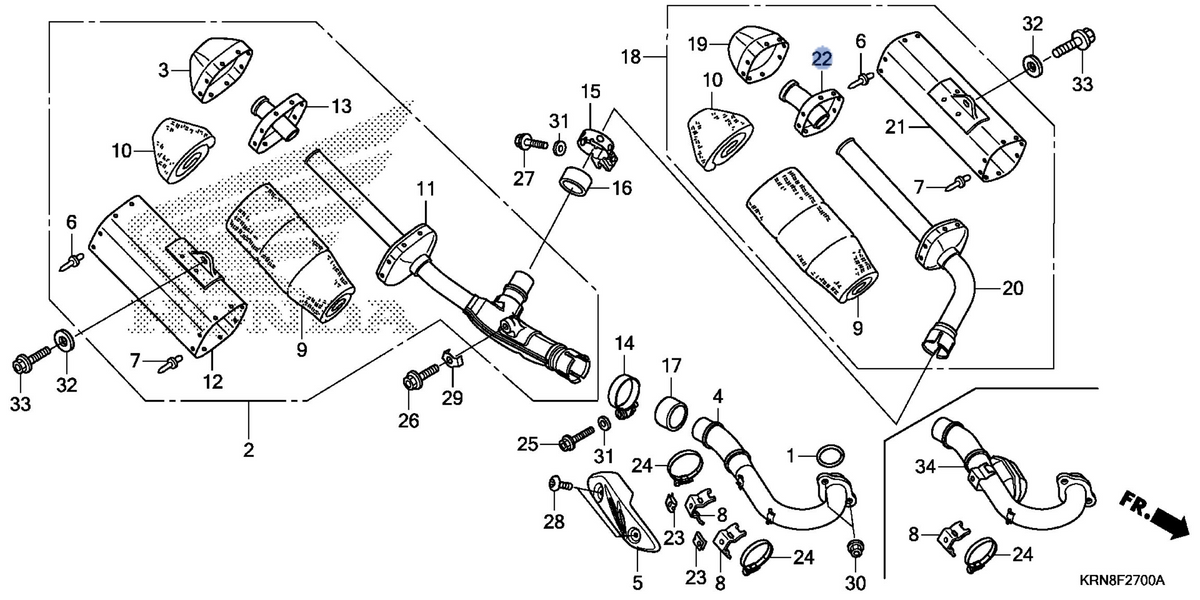 Honda OEM part 18462-KRN-A80