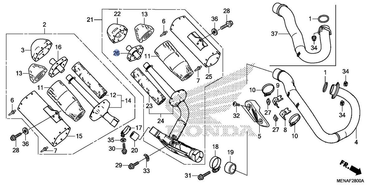 Honda OEM part 18462-MEN-A90