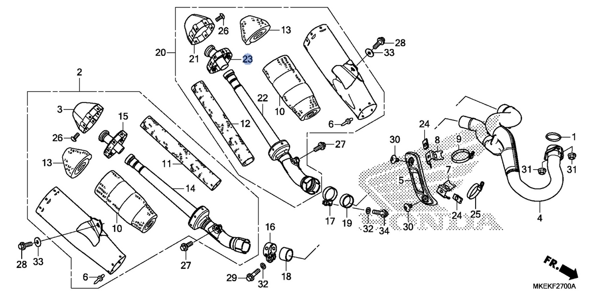 Honda OEM part 18462-MKE-A70