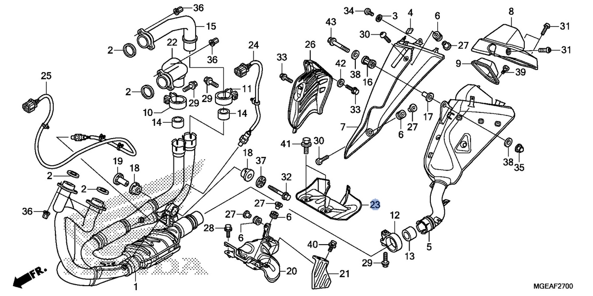 Honda OEM part 18475-MGE-000