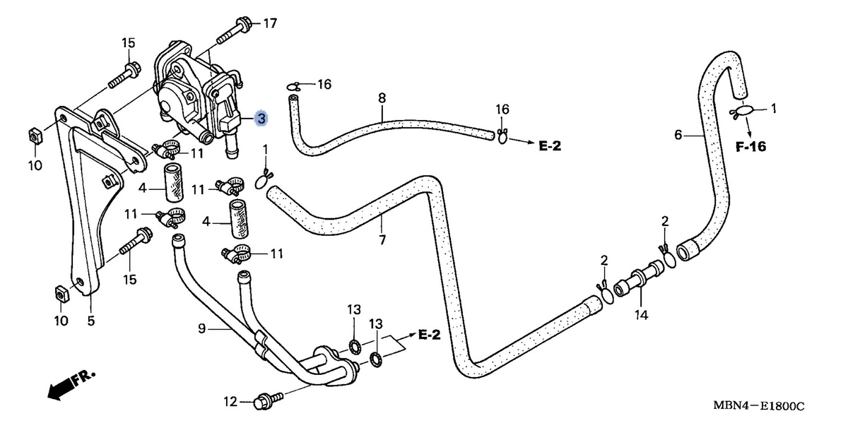 Honda OEM part 18600-MBN-772