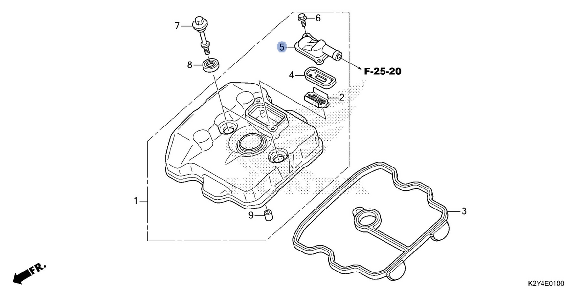 Honda OEM part 18612-K2Y-A00