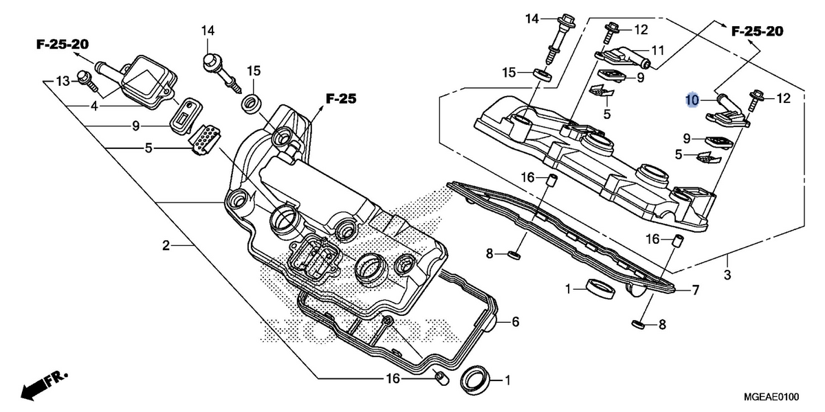 Honda OEM part 18612-MCK-G00