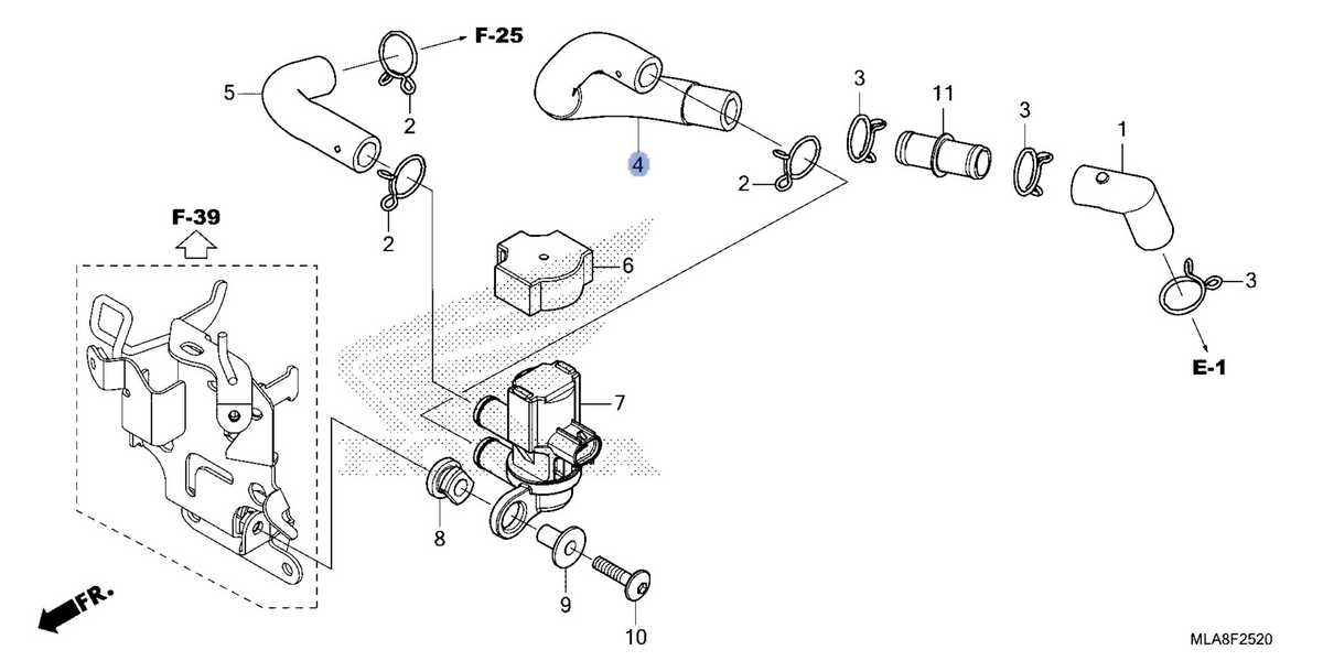 Honda OEM part 18613-MLA-A00