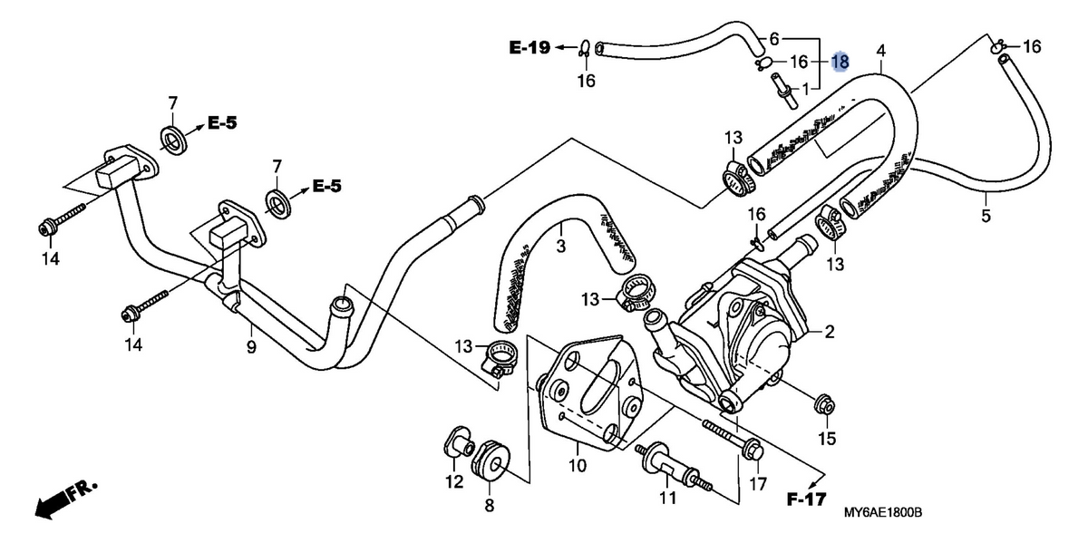 Honda OEM part 18621-MY2-650
