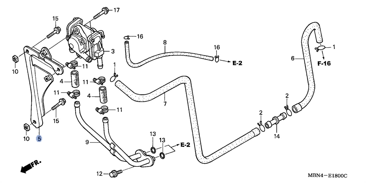Honda OEM part 18625-MBN-770