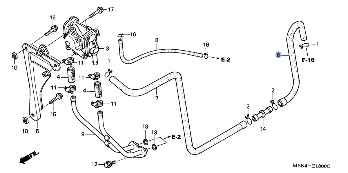 Honda OEM part 18631-MBN-770