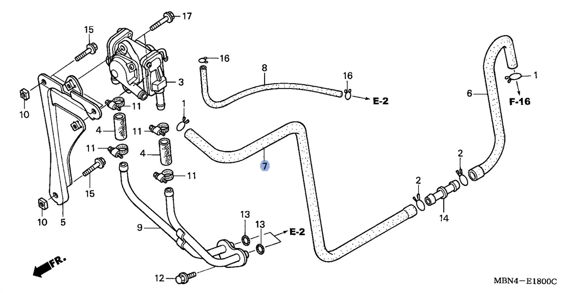 Honda OEM part 18632-MBN-770