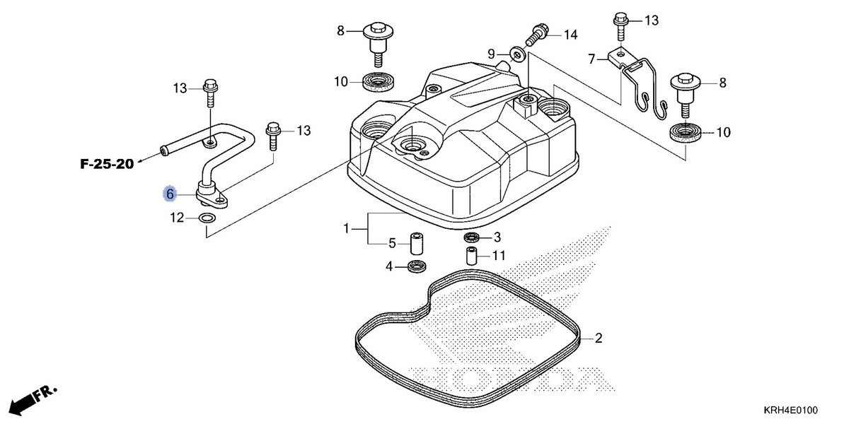 Honda OEM part 18640-KRH-A00