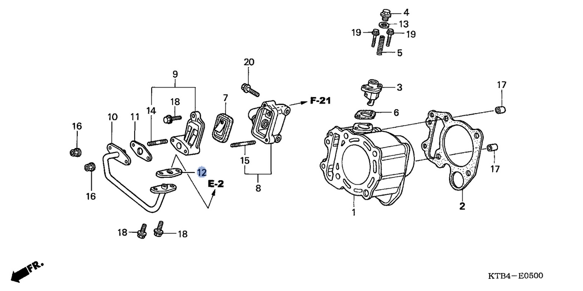 Honda OEM part 18646-KFG-J01