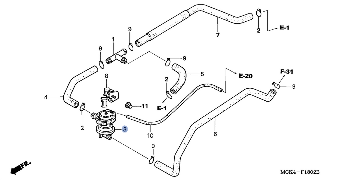Honda OEM part 18650-MCK-L51