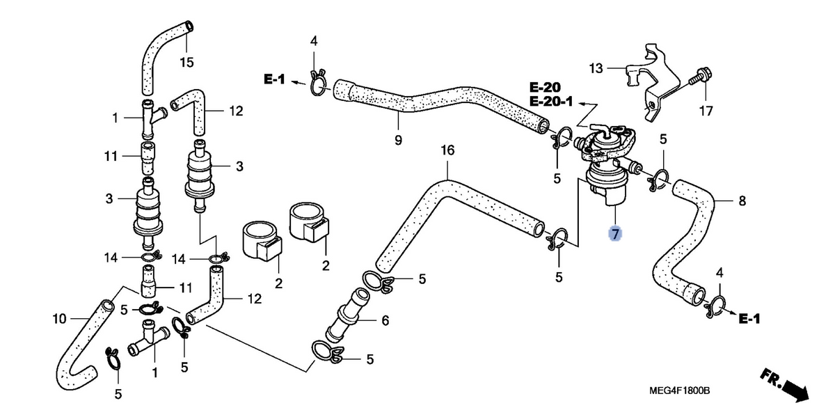 Honda OEM part 18650-MEG-801