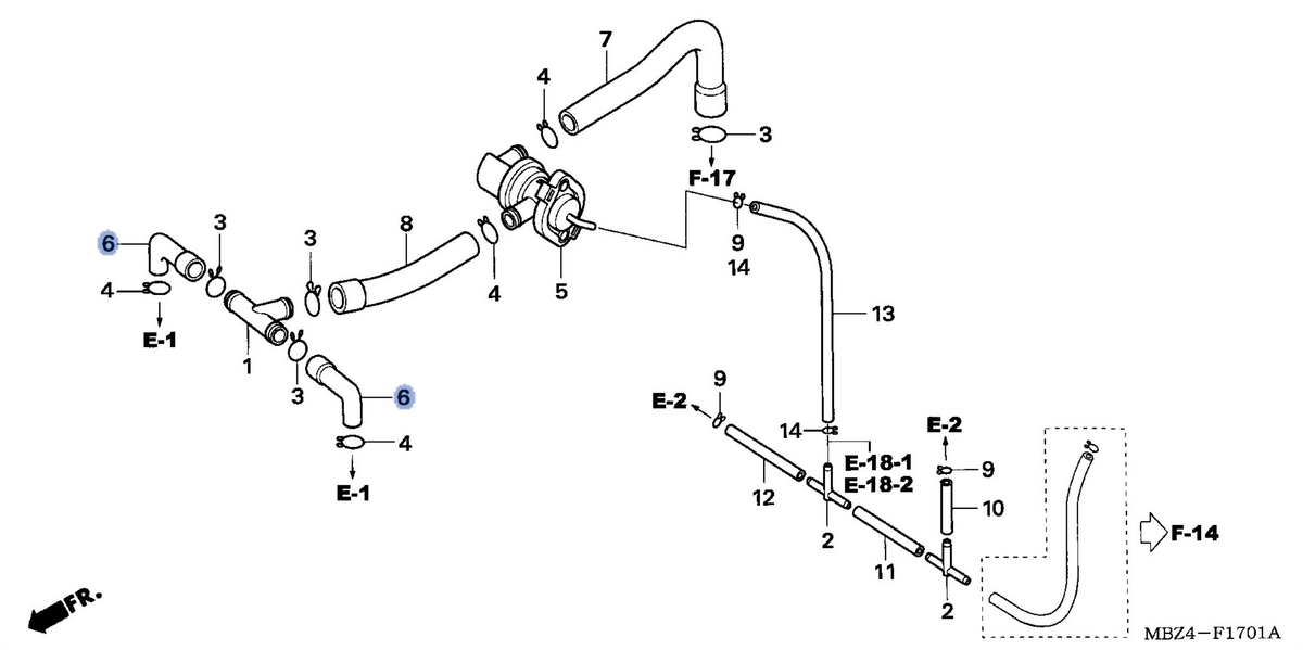Honda OEM part 18651-MBZ-K00