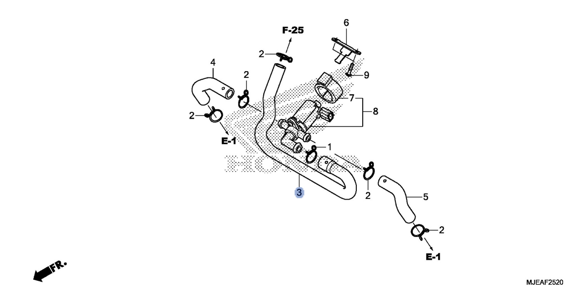 Honda OEM part 18651-MJE-DB0