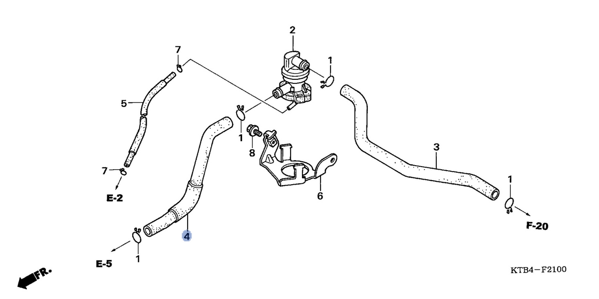 Honda OEM part 18652-KTB-000