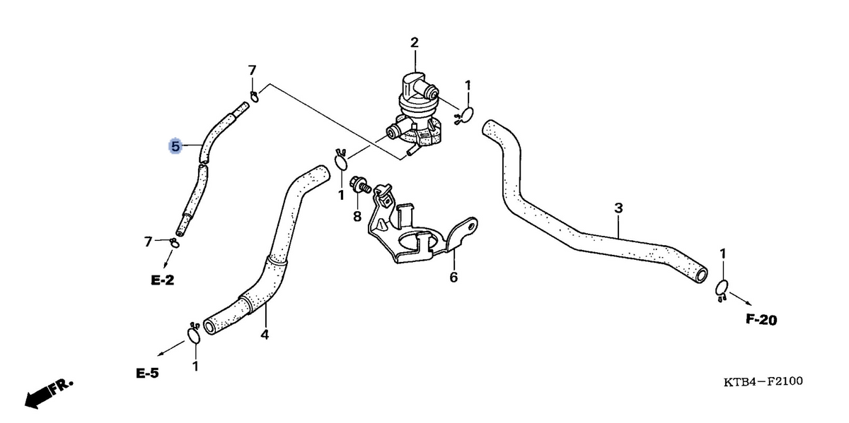 Honda OEM part 18653-KTB-000