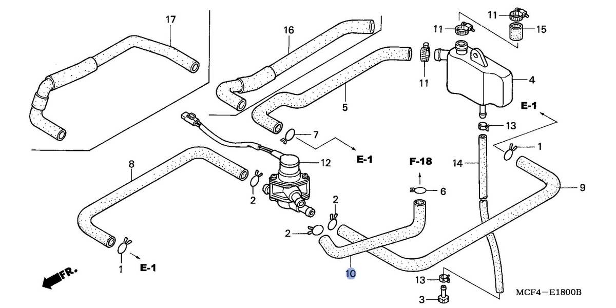 Honda OEM part 18653-MCF-000