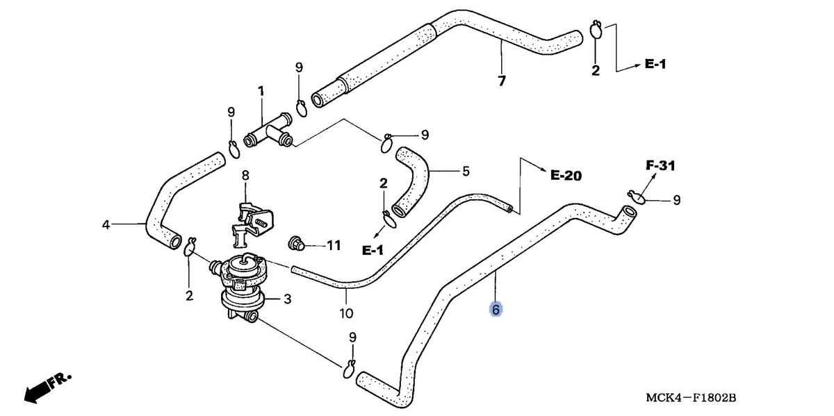 Honda OEM part 18653-MCK-L50