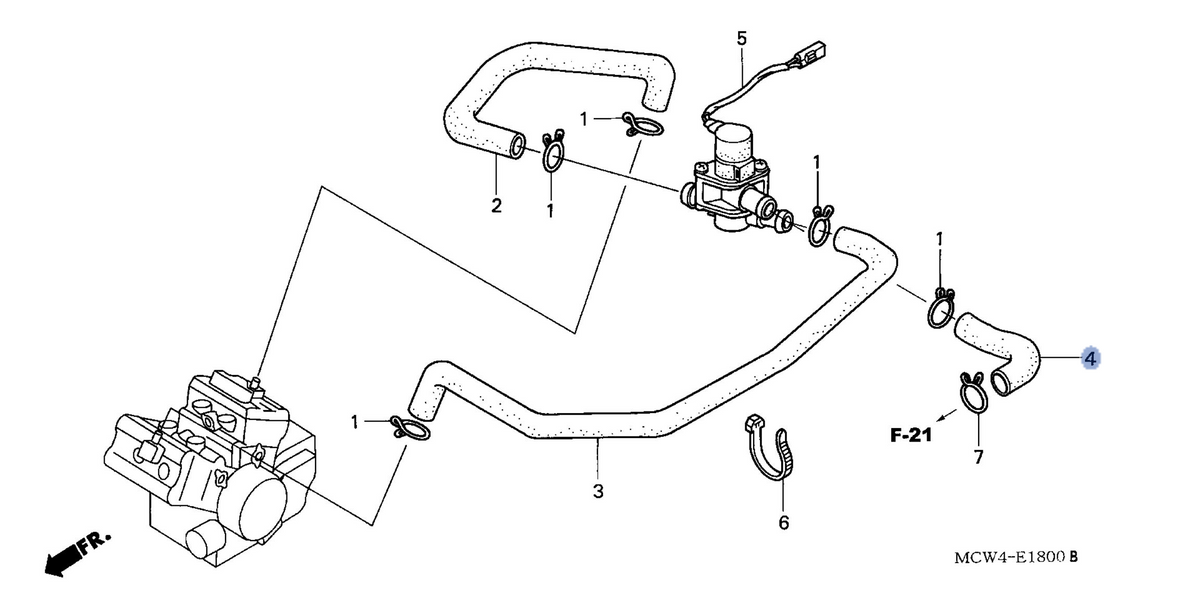 Honda OEM part 18653-MCW-D00