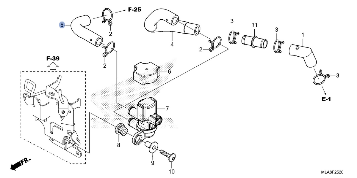 Honda OEM part 18653-MLA-A00