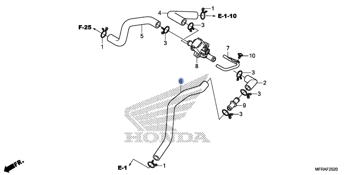 Honda OEM part 18654-MFR-670